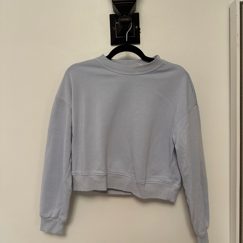 H&M-Light Blue Women's Sweatshirt (Cropped)